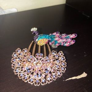 Peacock ring and hair piece 💖